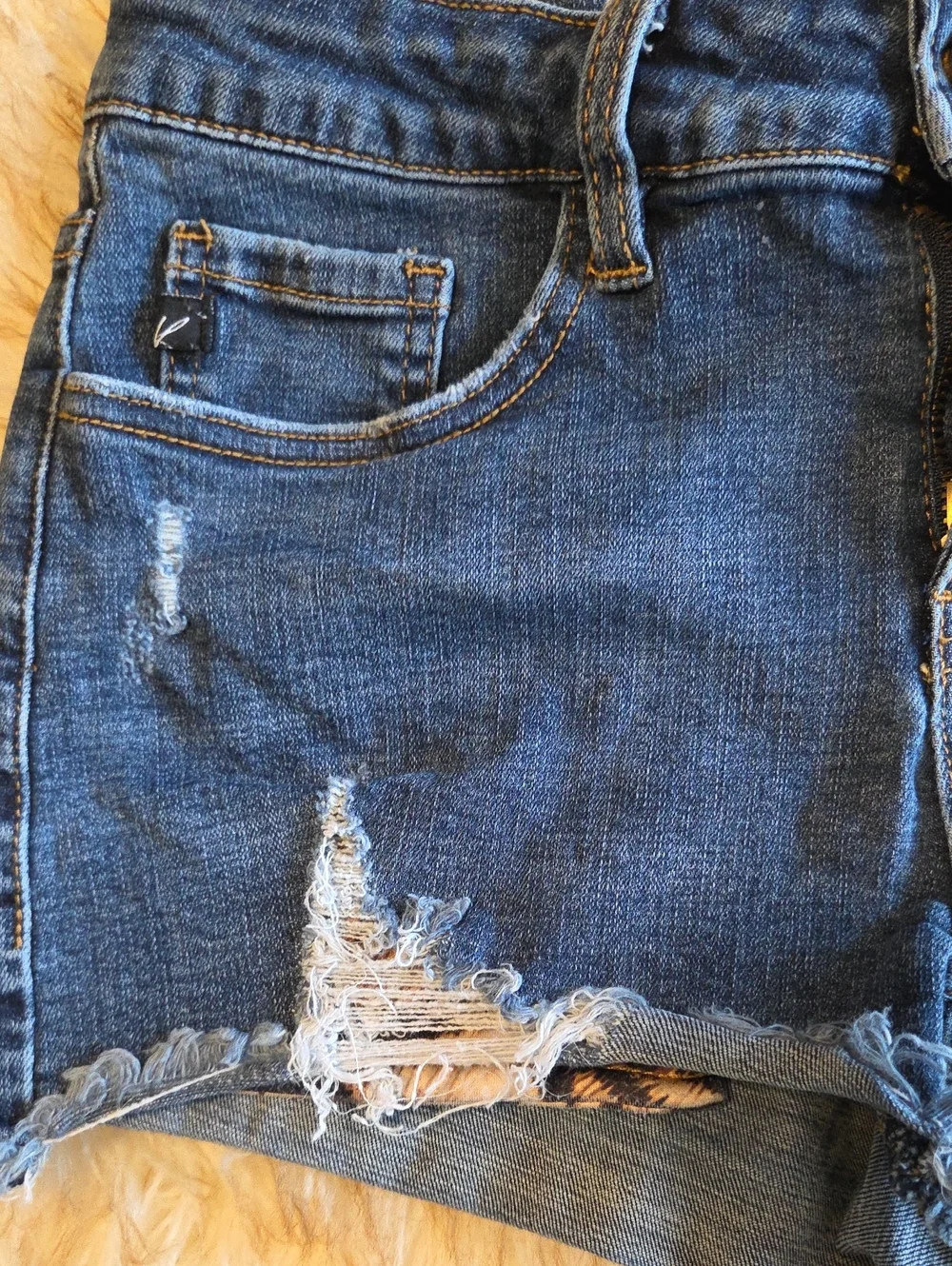 KanCan Distressed Denim Shorts